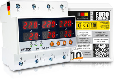 Euro Controls EVP3PH V2 Voltage Guard(White)