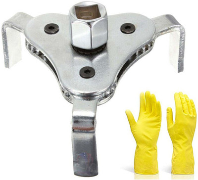 Mass Pro Car Auto Oil Filter Wrench 3 Jaw Two Ways Universal Adjustable Spanner Removal Tool Universal for Auto Repair Tools Flat LEG Single Sided Speciality(Pack of 2)
