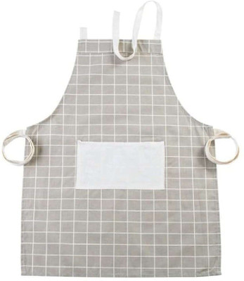 HEXONIQ Cotton Home Use Apron - Medium(Grey, Single Piece)