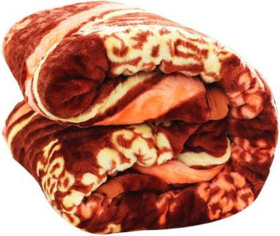 BLAN STAR Floral Double Mink Blanket for  Heavy Winter(Polyester, Multicolor)