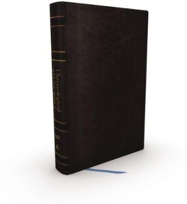 NIV, Chronological Study Bible, Leathersoft, Black, Comfort Print(English, Leather / fine binding, Nelson Thomas)