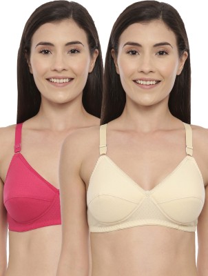 Blossom Women T-Shirt Lightly Padded Bra(Beige, Pink)