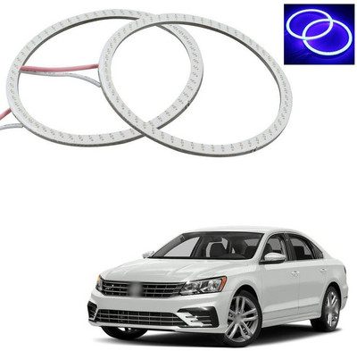 PRTEK COB Led Angel Eyes Headlight Halo Ring Warning Lamp-Blue 70mm 60SMD A192 Car Fancy Lights(White)