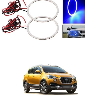 XZRTZ COB Led Angel Eyes Headlight Halo Ring Warning Lamp-Blue 70mm 60SMD L48 Headlight Car LED for Datsun (12 V, 12 W)(Universal For Car)