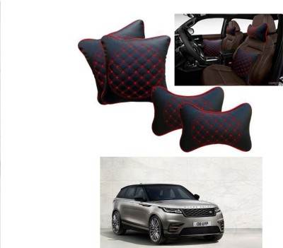 RONISH Black, Red Leatherite Car Pillow Cushion for Range Rover(Rectangular, Pack of 4)