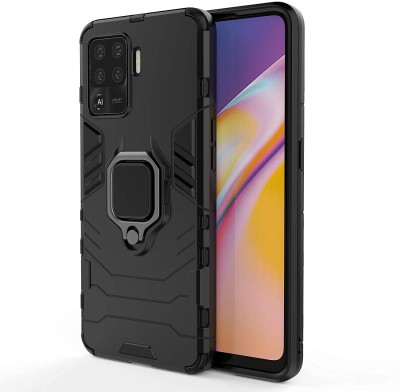 Bonqo Back Cover for Oppo F19 Pro(Black, Dual Protection, Silicon, Pack of: 1)