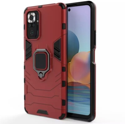 MOBIRUSH Back Cover for Redmi Note 10 Pro Max(Red, Ring Case, Pack of: 1)