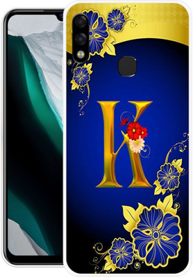PINKZAP Back Cover for Infinix Hot 7(Blue, Gold, Grip Case, Silicon, Pack of: 1)