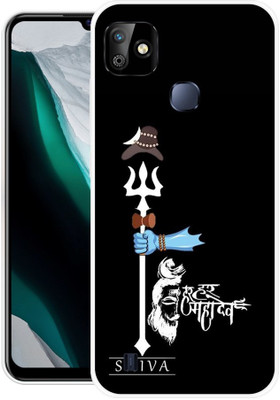 PRINTGARD Back Cover for Infinix Smart HD 2021(Black, White, Grip Case, Silicon, Pack of: 1)