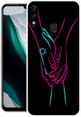 BLUEBUG Back Cover for Infinix Hot 7, Infinix Hot 7 Pro(Purple, Black, Grip Case, Silicon, Pack of: 1)