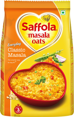 Saffola Masala Oats, Tasty Evening , Healthy Snack, Classic Masala Pouch