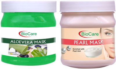 BIOCARE Aloevera Mask 500ml With Pearl Mask 500ml(2 Items in the set)