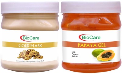 BIOCARE Gold Mask 500ml With Papaya Gel 500ml(2 Items in the set)