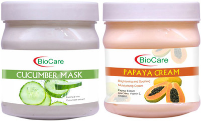 BIOCARE Cucumber Mask 500ml With Papaya Cream 500ml(2 Items in the set)