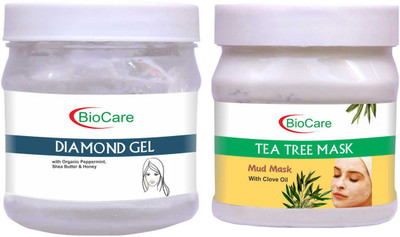 BIOCARE Diamond Gel 500ml With Tea Tree Mask 500ml(2 Items in the set)