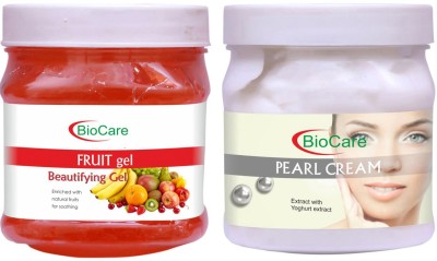 BIOCARE Fruit Gel 500ml With Pearl Cream 500ml(2 Items in the set)