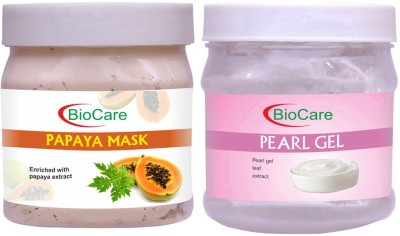 BIOCARE Papaya Mask 500ml With Pearl Gel 500ml(2 Items in the set)