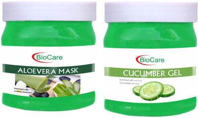 BIOCARE Aloevera Mask 500ml With Cucumber Gel 500ml(2 Items in the set)