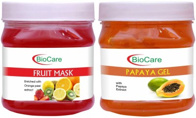 BIOCARE Fruit Mask 500ml With Papaya Gel 500ml(2 Items in the set)