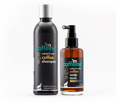 mCaffeine Coffee Hair Boost & Hair Fall Control Kit | Shampoo & Scalp Tonic with Protein(2 Items in the set)