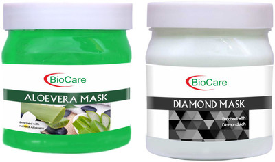 BIOCARE Aloevera Mask 500ml With Diamond Mask 500ml(2 Items in the set)
