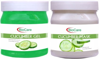 BIOCARE Cucumber Gel 500ml With Cucumber Mask 500ml(2 Items in the set)