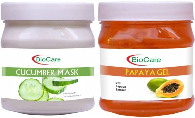 BIOCARE Cucumber Mask 500ml With Papaya Gel 500ml(2 Items in the set)