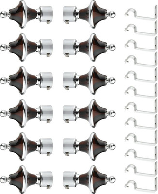 ZAPEX Brown Rod Rail Bracket Metal(Pack of 24)