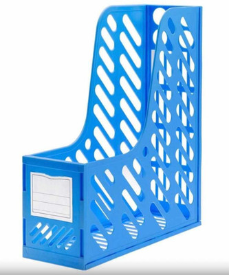 Kebica 1 Compartments Acrylic Folder Stand Size 10-inch Blue specially made for Office Supplies Pack-1 File stand(Blue)