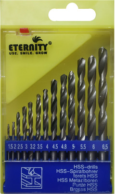 Hakimi HSS High Speed Steel Eternity 13pcs Drill Bit Set for Wood Wall Plastic Aluminium Electric and Manual Drilling