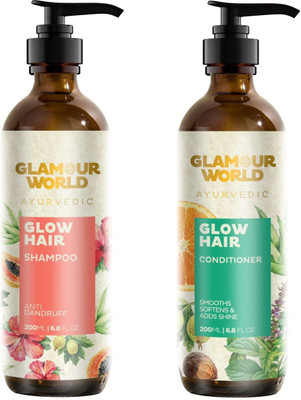 Glamour World Ayurvedic Glow Hair Shampoo and Conditioner Combo(400 ml)