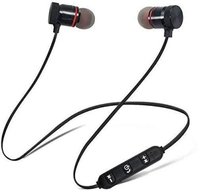 SANNO WORLD Wireless Magnet Bluetooth Earphone Headphone with Mic Bluetooth without Mic Headset(Black, In the Ear)