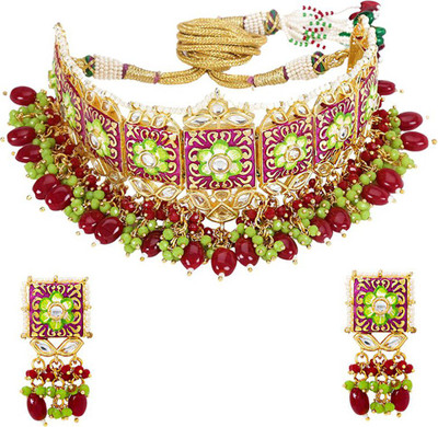 YELLOW CHIMES Alloy Gold-plated Multicolor Jewellery Set(Pack of 1)