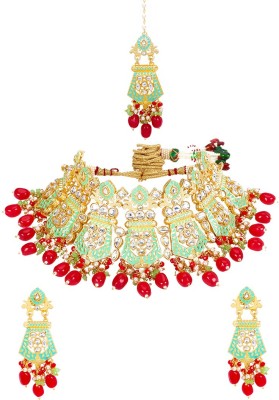 YELLOW CHIMES Alloy Gold-plated Multicolor Jewellery Set(Pack of 1)