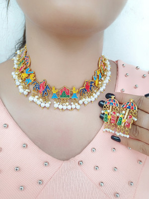 Gold plated alloy necklace hot sale