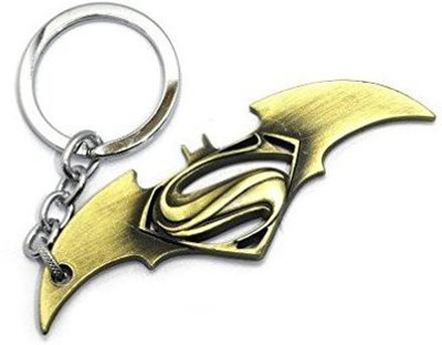 RVM Toys Batman vs Superman Keychain Logo Movie Collectible Batman Vs Superman Bronze Plain Metal Key chain for Car Bike Men Women Key Ring Key Chain