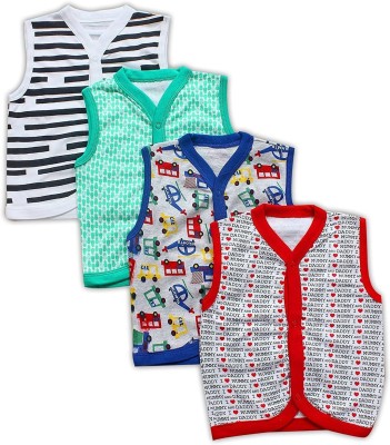 BABY STATION Vest For Baby Boys & Baby Girls Pure Cotton(Multicolor, Pack of 4)