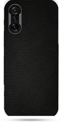 OggyBaba xiaomi poco f3 gt Mobile Skin(Coal Black Leather Skin Matte Finish)