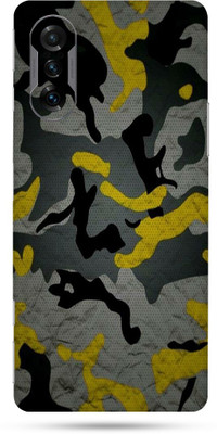 OggyBaba xiaomi poco f3 gt Mobile Skin(Military Yellow Camouflage Skin Matte Finish)