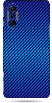 OggyBaba xiaomi poco f3 Mobile Skin(Royal Blue Carbon Fibre Skin Matte Finish)