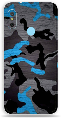BugguSkin Mi Redmi Note 6 Pro Mobile Skin(Ultra Super Camouflage Blue Skin With High Matte Finish., Mobile Skin (Back+Side+Camera))