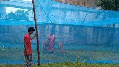 buyagain Polyester Infants Washable Mosquito Net HDPE Animal Mosquito Nets for Cow/Buffalo (15 x 15 x 10 ft) Mosquito Net(Multicolor, Tent)
