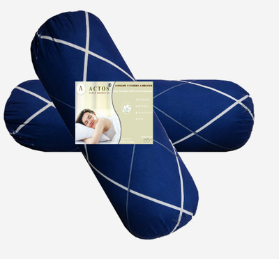 ACTOS Microfibre Abstract Bolster Pack of 2(Blue)