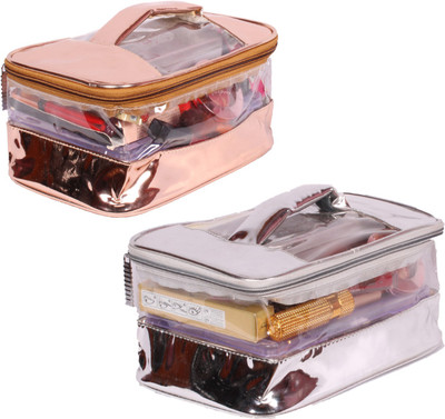 N A PURSE Pack Of 2 Women Cosmetic case for girls Ladies toiletry bag Cosmetic Bag(Pack of 2)