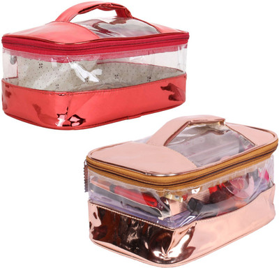 N A PURSE Pack Of 2 Women Cosmetic case for girls Ladies toiletry bag Cosmetic Bag(Pack of 2)