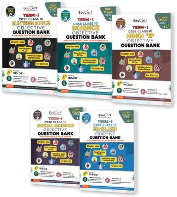 Educart TERM 1 MCQ Question Bank Class 10 Bundle 2022 - Maths, Science, English, SST & Hindi B Books (Based On New MCQs Type Introduced In 2nd Sep 2021 CBSE Sample Paper)(Paperback, Sanjiv Sir | Educart)