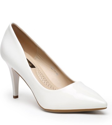 flat n heels Women White Heels
