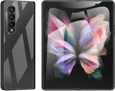 Case Creation Front and Back Screen Guard for Samsung Galaxy Z Fold 3 2021 Scratch Guard(Pack of 2)