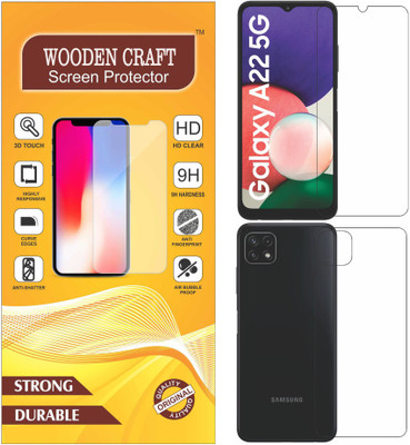 wooden craft Front and Back Screen Guard for Samsung Galaxy A22 5G {Flexible}, SM-A226BLVHINS, SM-A226B, SM-A226B/DS, SM-A226B/DSN, Galaxy A22 5G(Pack of 2)