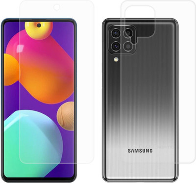CASE CREATION Front and Back Screen Guard for Samsung Galaxy F62 2021 Scratch Guard(Pack of 2)